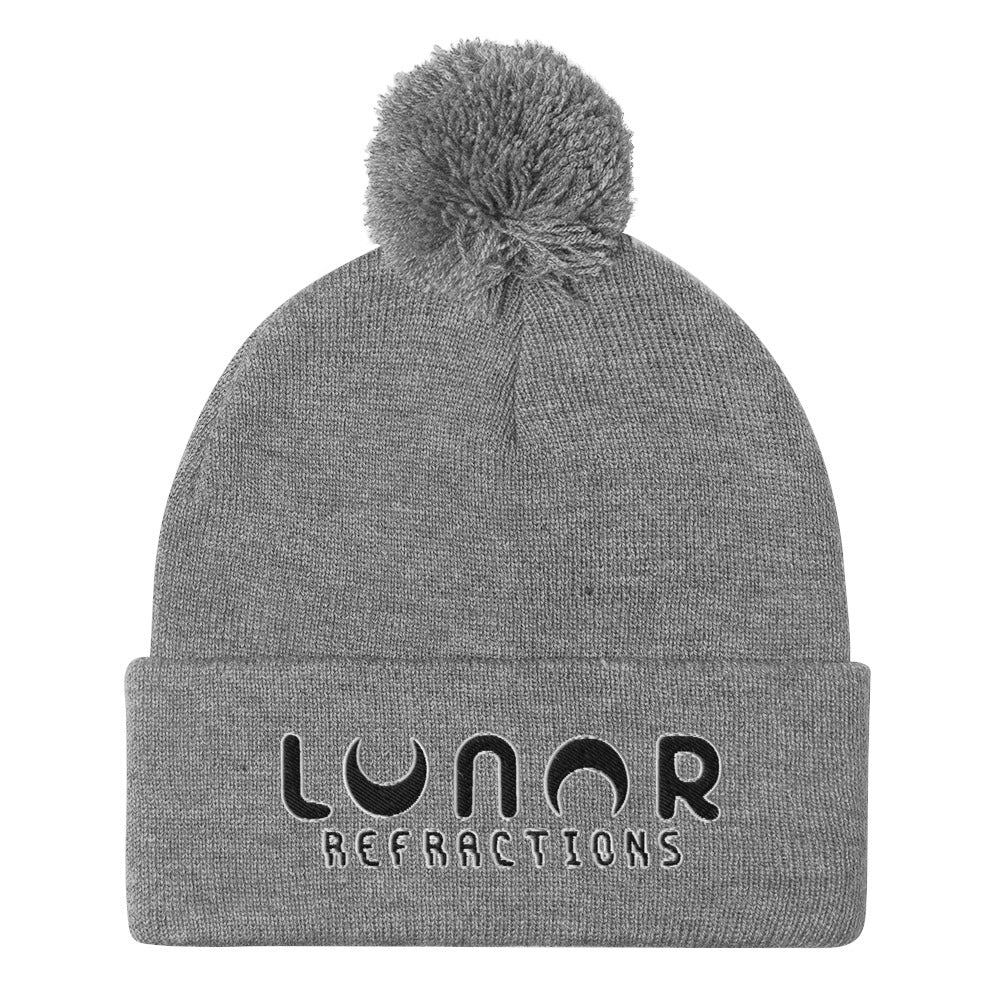 Lunar Essentials - Black and White Logo Pom-Pom Tuque