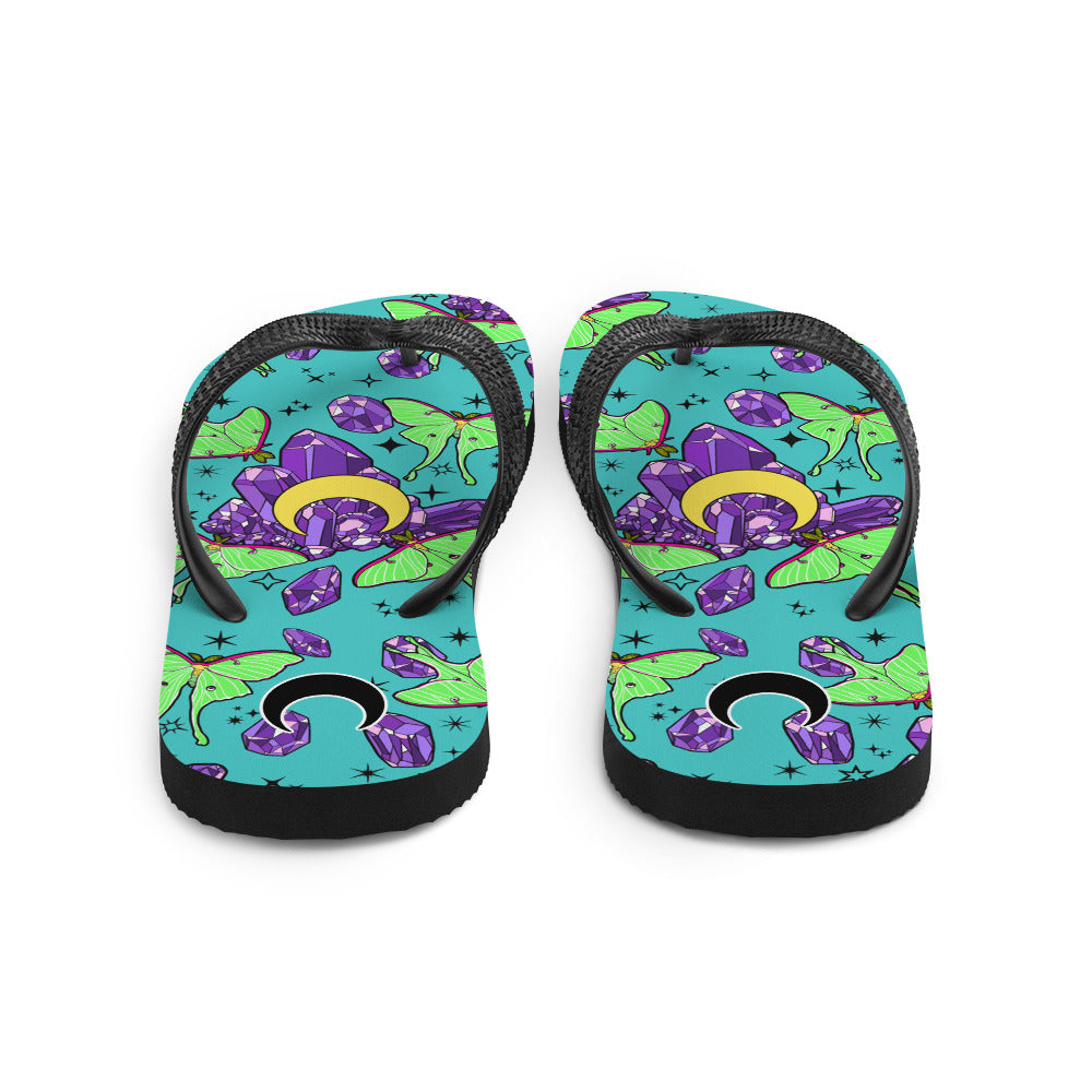 Luna Moth Flip-Flops