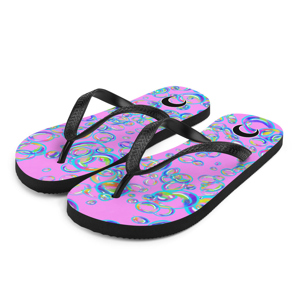 Rainbow Prism Bubbles Flip-Flops