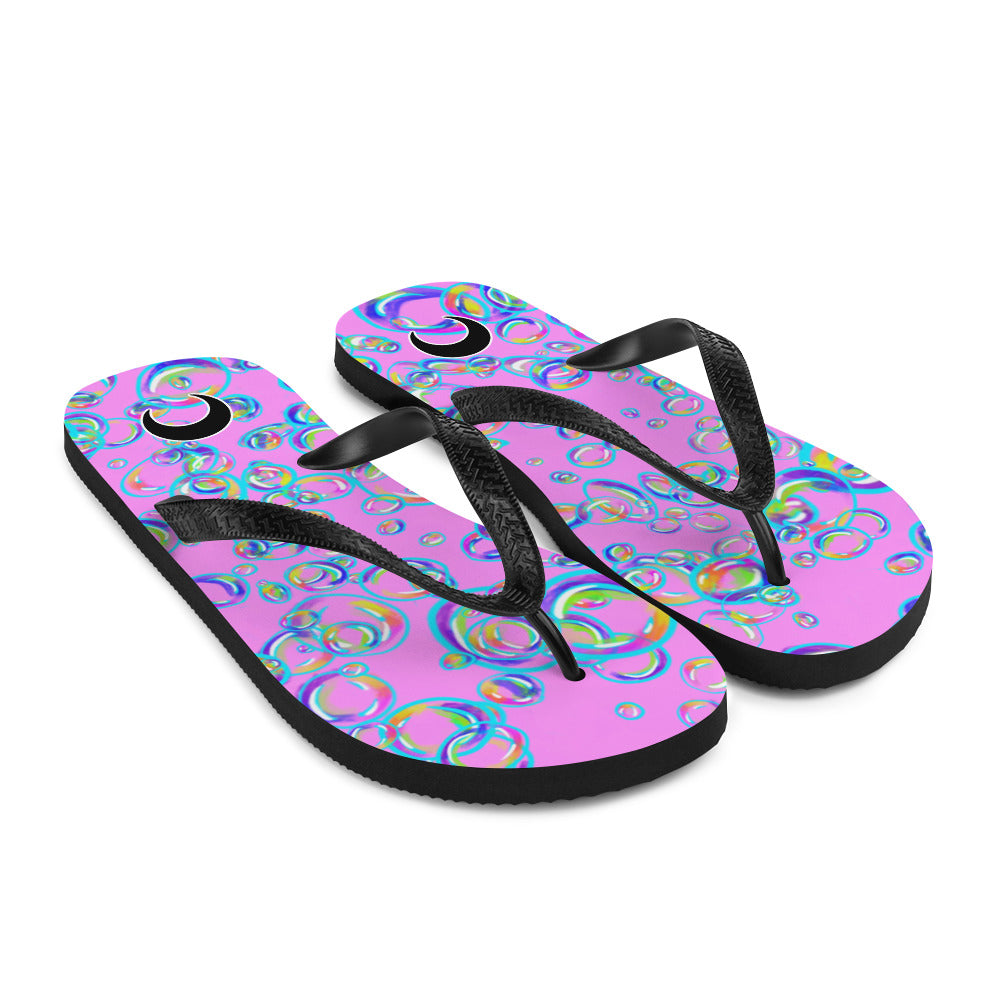 Rainbow Prism Bubbles Flip-Flops