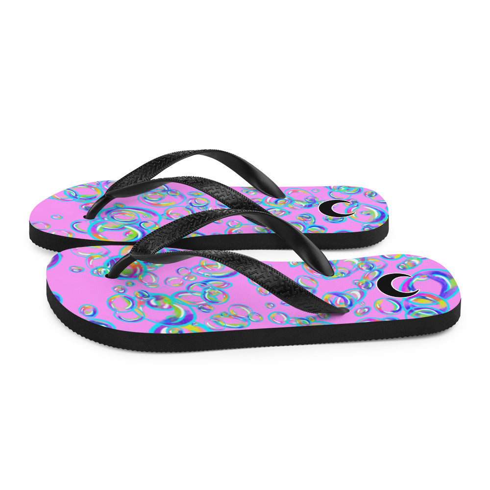 Rainbow Prism Bubbles Flip-Flops