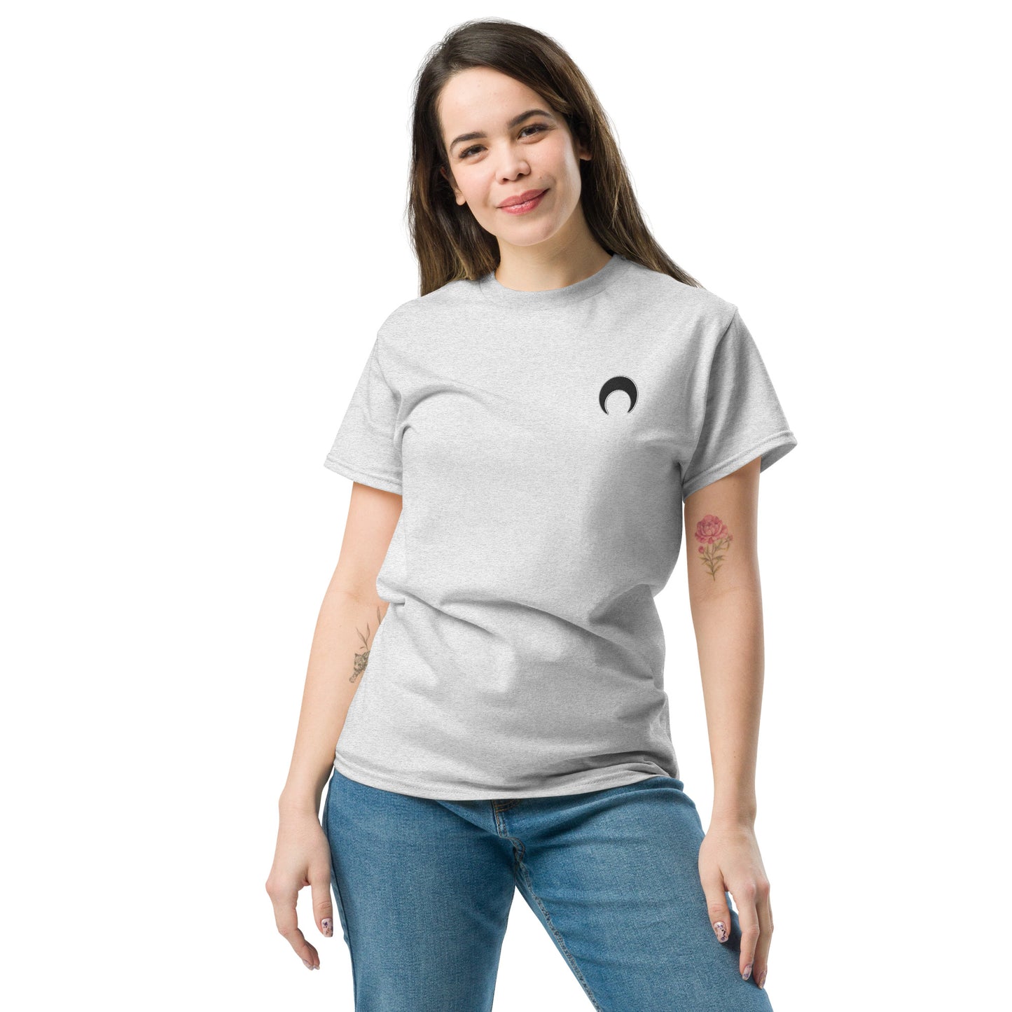 Lunar Essentials - Embroidered Moon Badge Unisex classic tee