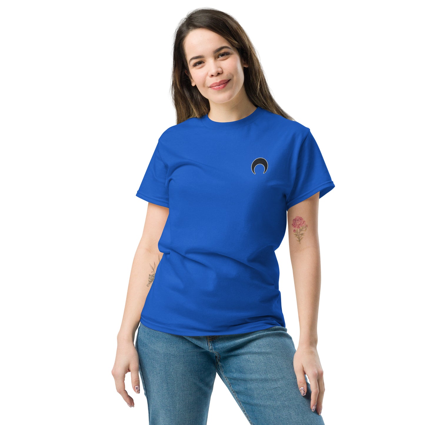 Lunar Essentials - Embroidered Moon Badge Unisex classic tee