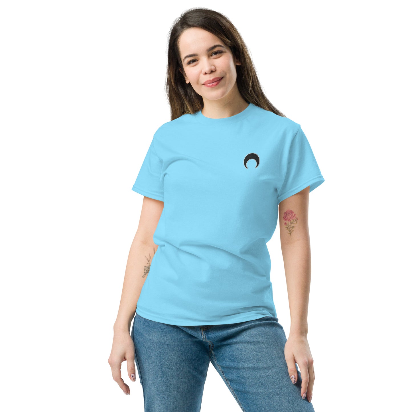 Lunar Essentials - Embroidered Moon Badge Unisex classic tee