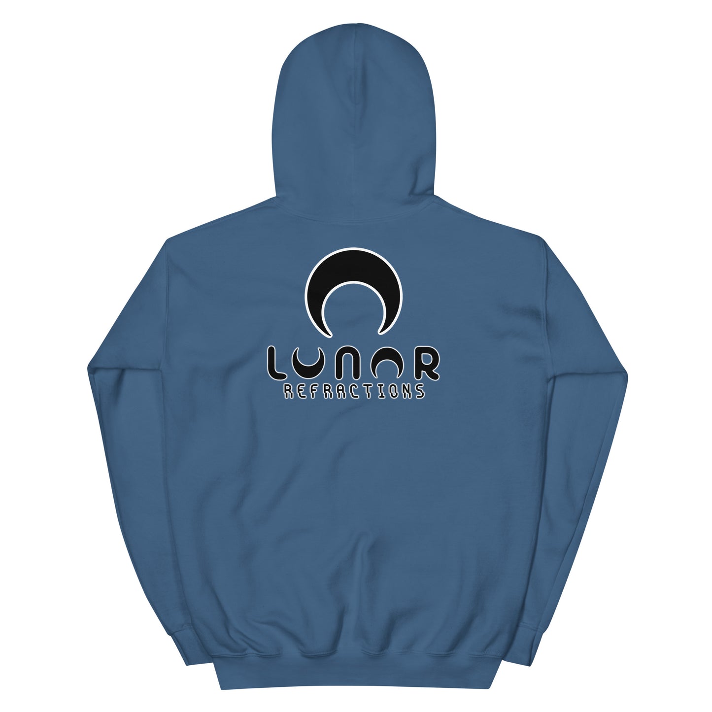 Lunar Essentials - Black and White Logo Back Panel Unisex Hoodie