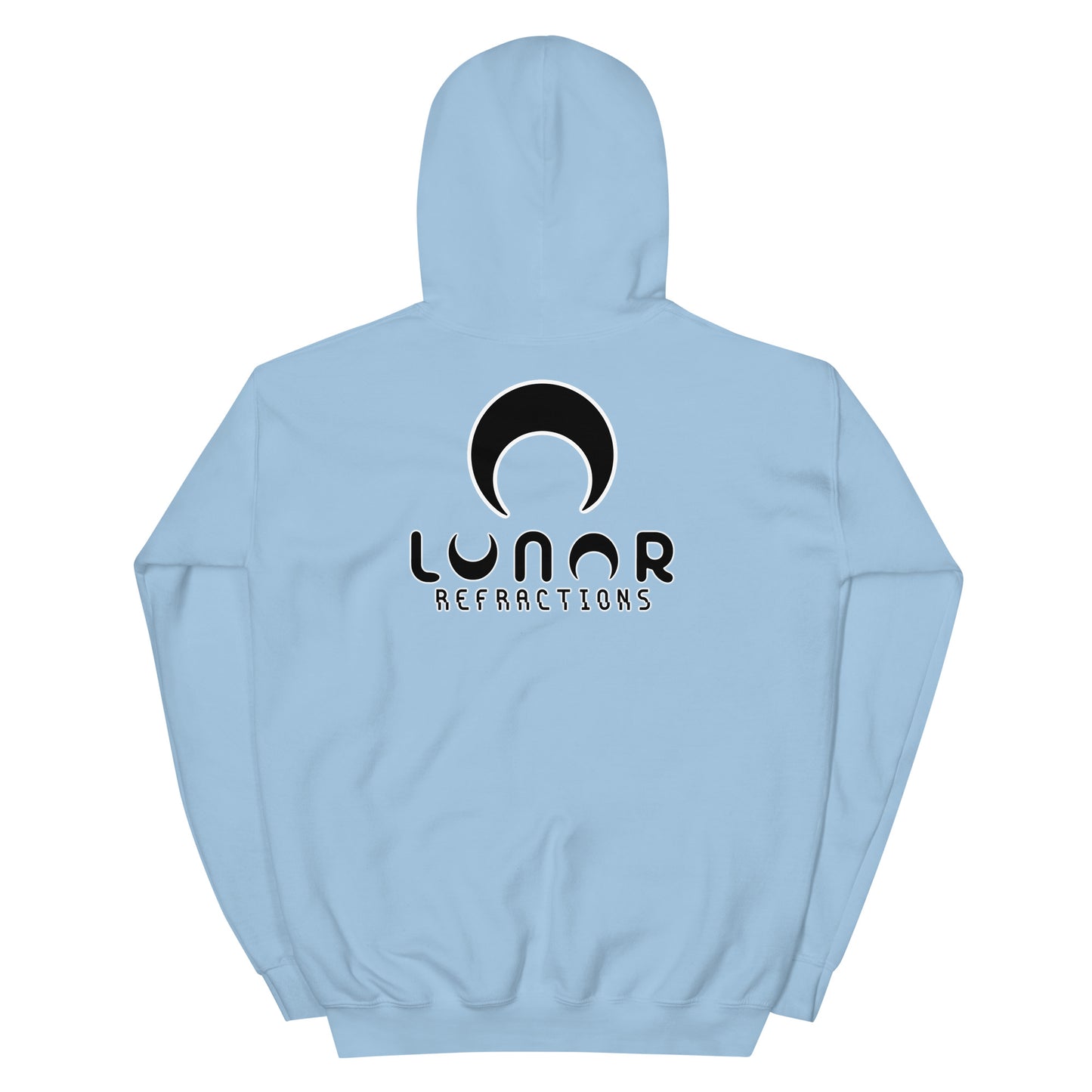 Lunar Essentials - Black and White Logo Back Panel Unisex Hoodie