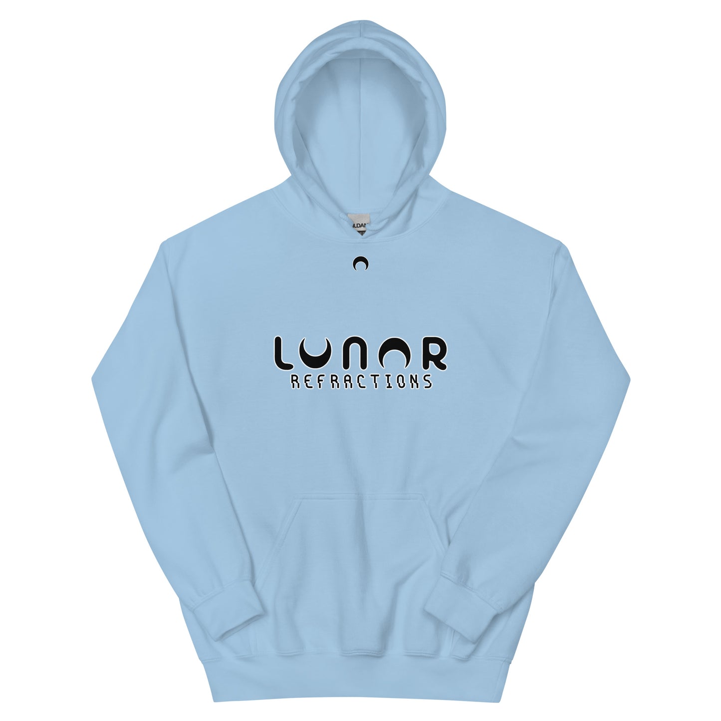 Lunar Essentials - Black and White Logo Front Panel Unisex Hoodie