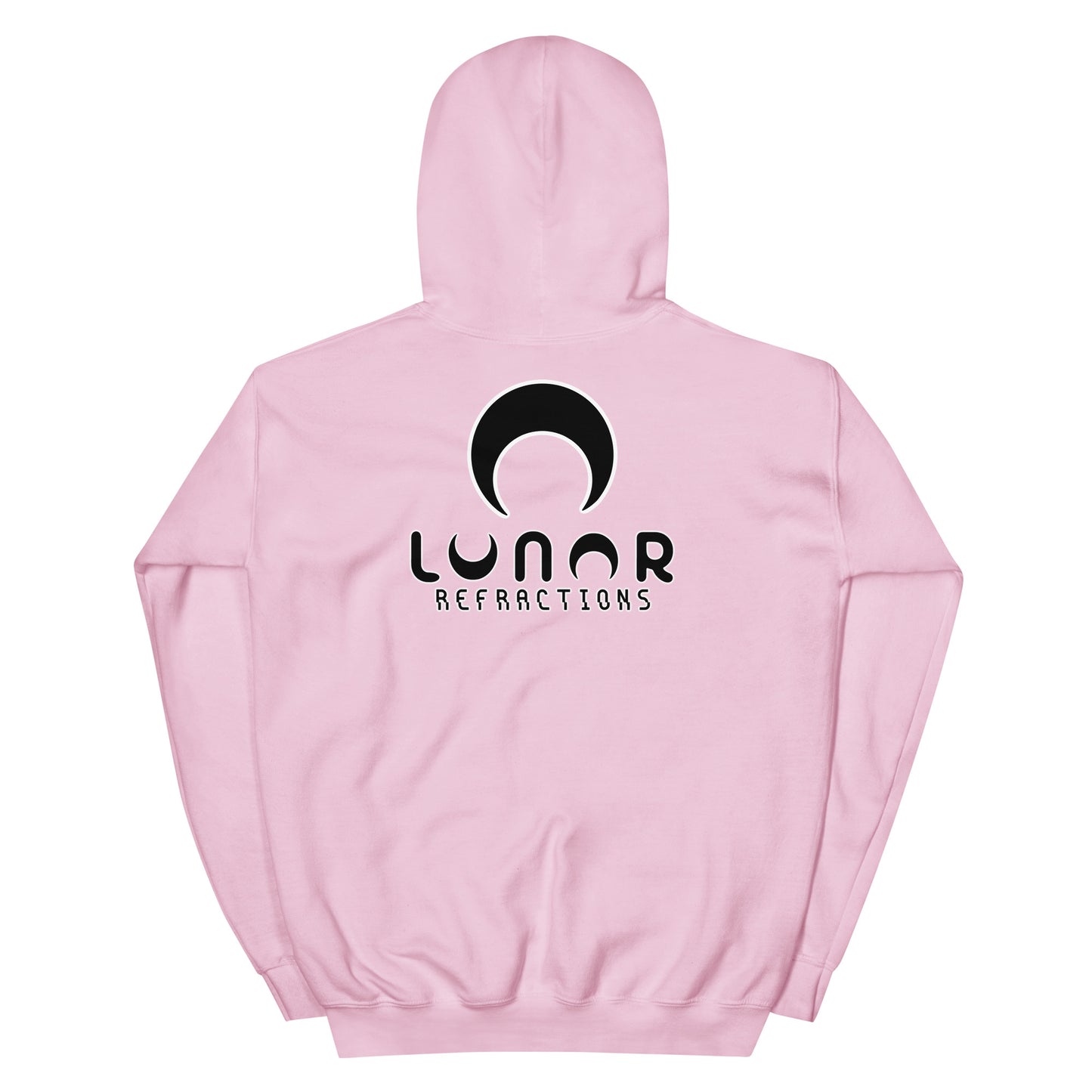 Lunar Essentials - Black and White Logo Back Panel Unisex Hoodie