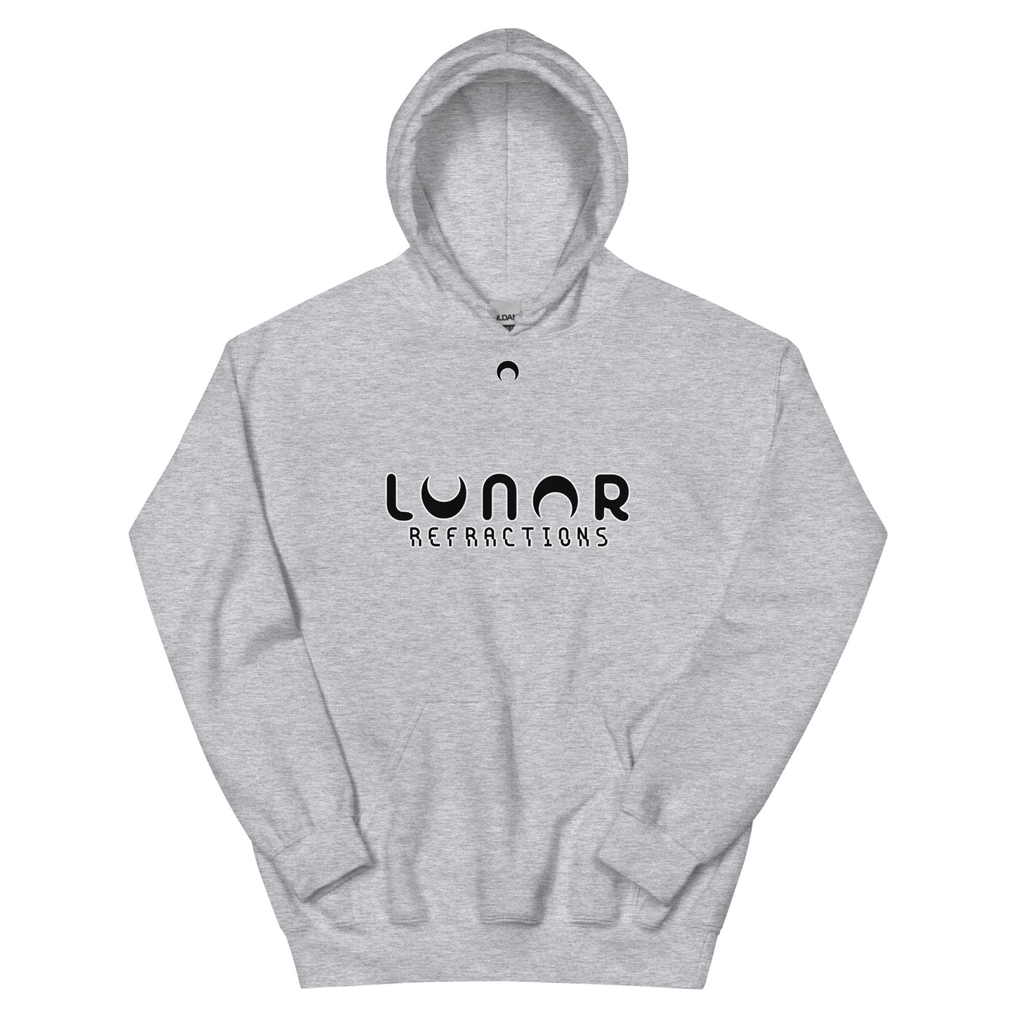 Lunar Essentials - Black and White Logo Front Panel Unisex Hoodie