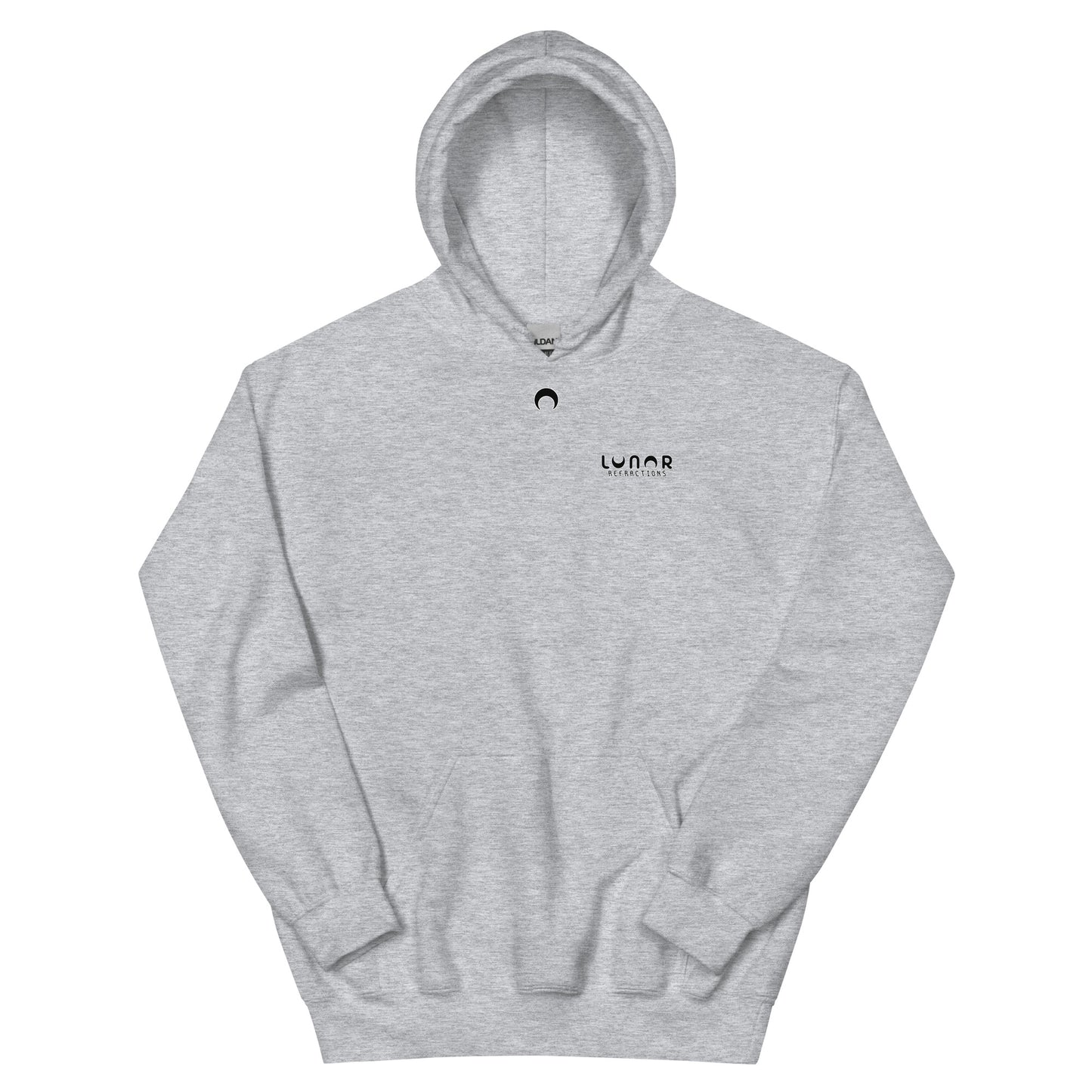 Lunar Essentials - Black and White Logo Back Panel Unisex Hoodie