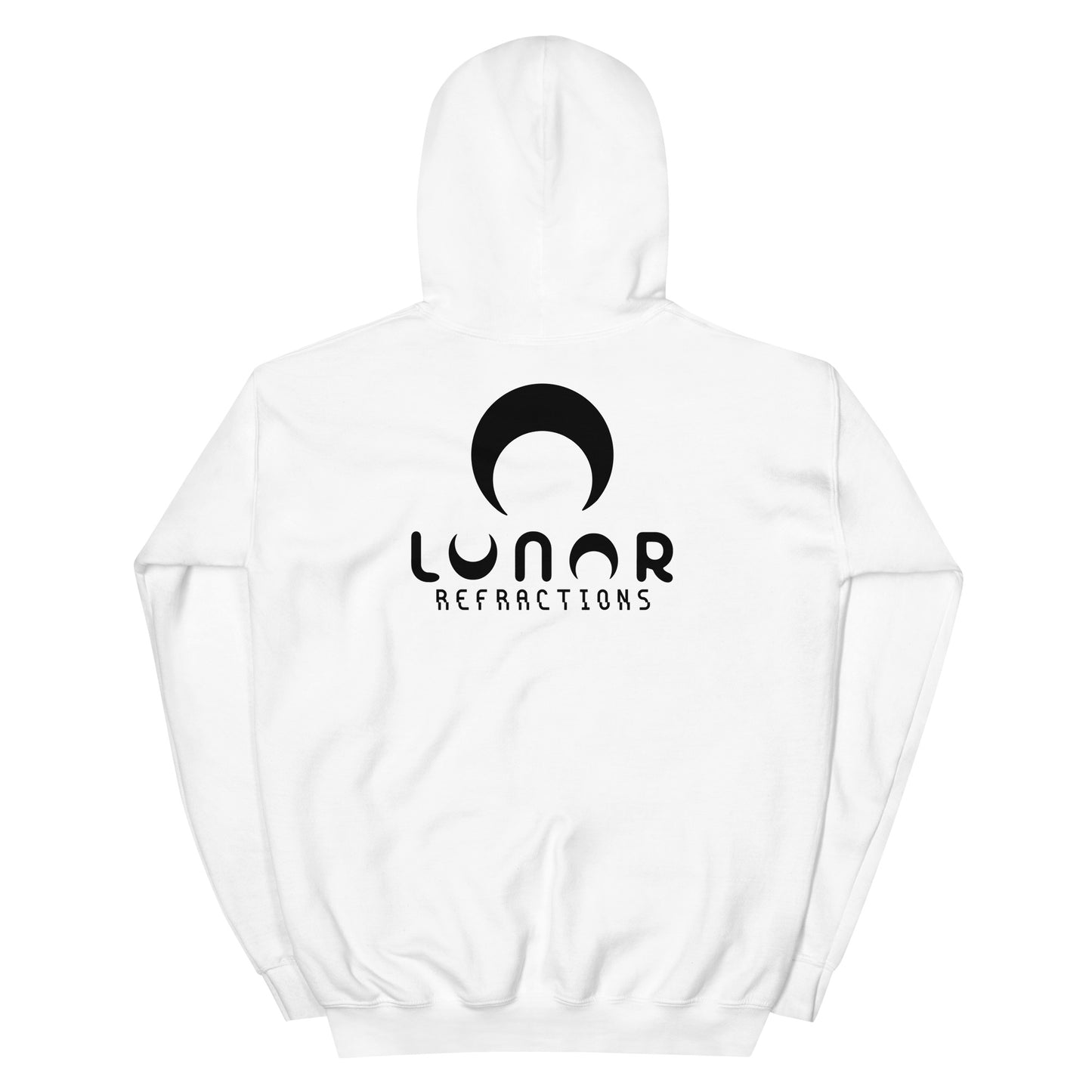 Lunar Essentials - Black and White Logo Back Panel Unisex Hoodie