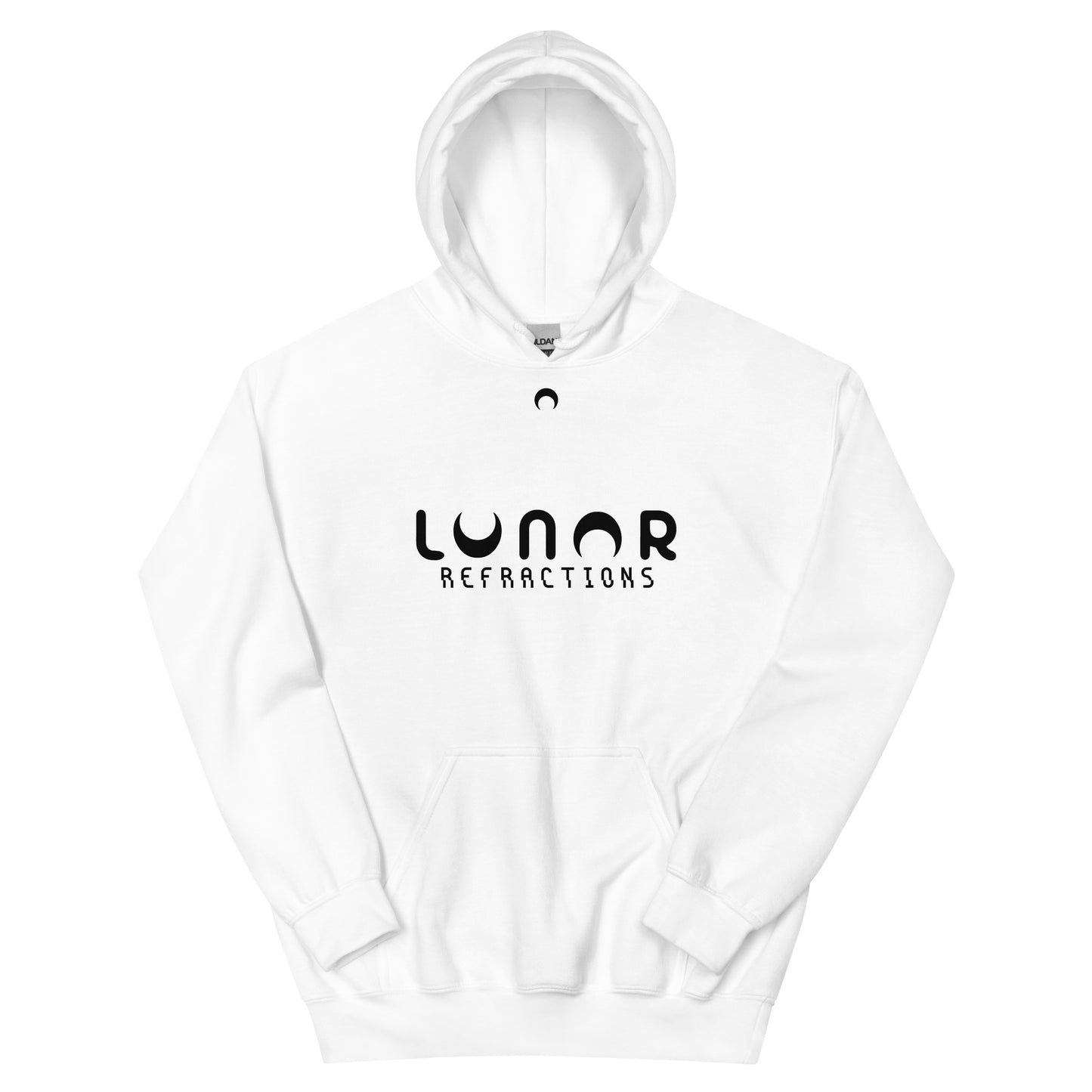 Lunar Essentials - Black and White Logo Front Panel Unisex Hoodie